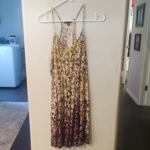 Floral Yellow and Purple Dress Gap, Small